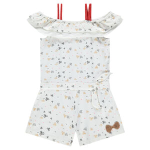 Mono corto con estampado all over y tirantes brillantes  Main Mono corto con estampado all over y tirantes brillantes