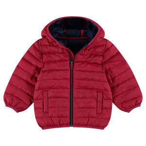 Anorak light*, impermeable y acolchado con capucha y bolsa de almacenamiento estampada 