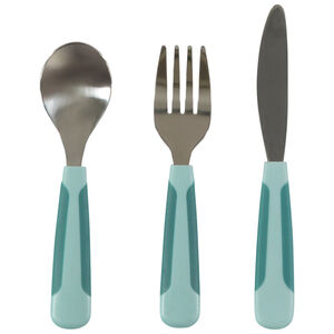 Cubiertos de métal Mix'N'Match 3 piezas - azul 