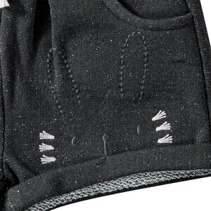 Pantalón corto de felpa ligera con mezcla de hilo plateado y conejo bordado  Main Pantalón corto de felpa ligera con mezcla de hilo plateado y conejo bordado