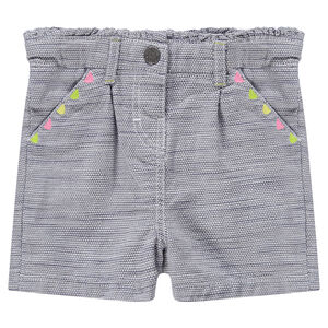 Pantalón corto de algodón de fantasía y dibujos de colores bordados  Main Pantalón corto de algodón de fantasía y dibujos de colores bordados