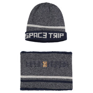 Júnior - Conjunto de gorro y snood polar con forro de borreguito 