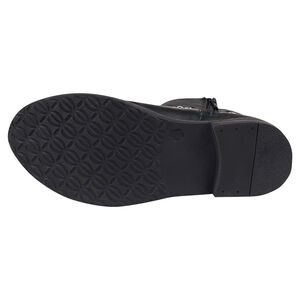 Botines de cuero con correas con remaches de piel serraje 