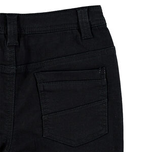 Júnior - Pantalón de tela liso con detalle de pespuntes en las piernas 