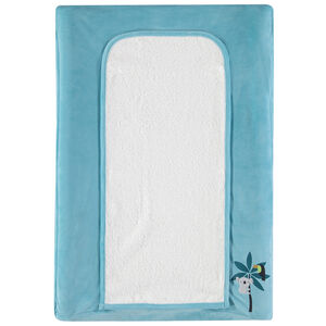 Funda de cambiador con alfombra de rizo y bordados de jungla 