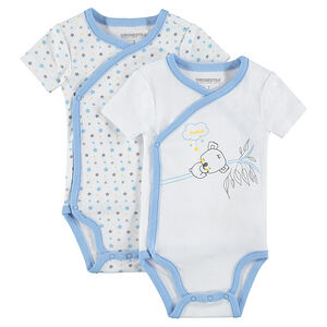 Juego de 2 bodies de manga corta con koala y estrellas estampadas 