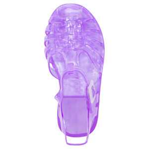 Sandalias de playa violetas transparentes 