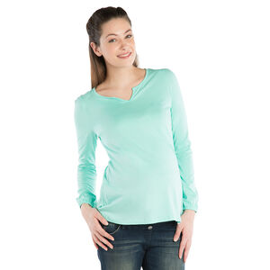 Tee-shirt manches longues de grossesse avec effet dentelle au dos 