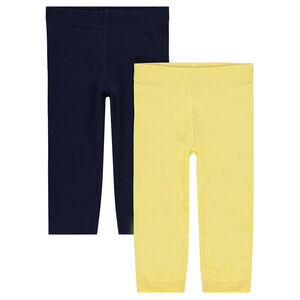 Júnior - Juego de 2 leggings lisos con logo estampado  Main Júnior - Juego de 2 leggings lisos con logo estampado