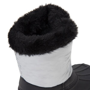 Botas de nieve plateadas con parte superior de pelo sintético 