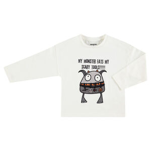 Camiseta de HALLOWEEN de manga larga con monstruo estampado 