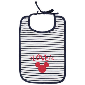 Bavoir à rayures print Mickey 