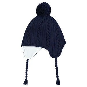 Gorro peruano de punto con forro polar y borla 