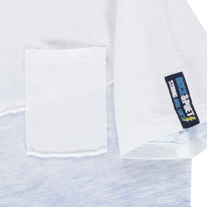 Júnior - Camiseta de punto slub con efecto tie and dye con corte y bolsillo 