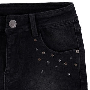 Júnior - Pantalón vaquero con efecto desgastado y tachuelas de fantasía  Main Júnior - Pantalón vaquero con efecto desgastado y tachuelas de fantasía