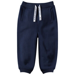 Pantalón de chándal de felpa con cordones estampados 