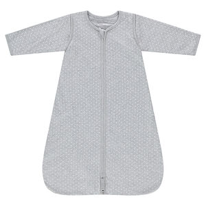 Saquito de punto con estampado de lunares y mangas desmontables 