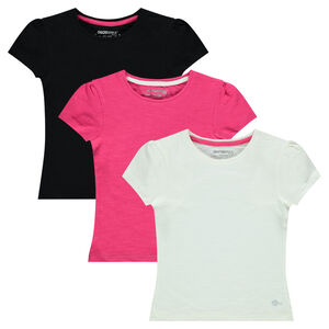 Júnior - Pack de 3 camisetas de manga corta lisas  Main Júnior - Pack de 3 camisetas de manga corta lisas