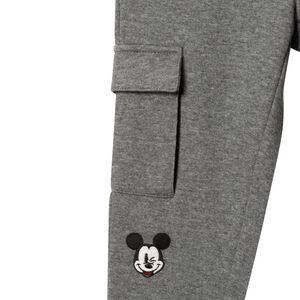 Pantalon de jogging chiné à poches et broderie Mickey Disney 