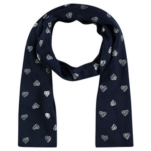 Tagelmust de punto con estampado de corazón plateado  Main Tagelmust de punto con estampado de corazón plateado