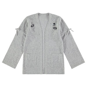 Júnior - Chaqueta de punto jaspeado con parches y lazos  Main Júnior - Chaqueta de punto jaspeado con parches y lazos