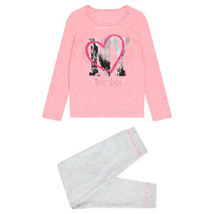 Júnior - Pijama de punto bicolor con estampado de fantasía de NY  Main Júnior - Pijama de punto bicolor con estampado de fantasía de NY