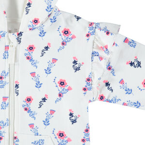 Chándal con chaqueta estampada de flores all over y pantalón liso 