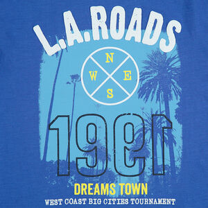 Júnior - Camiseta de manga corta de punto liso con estampado de fantasía 