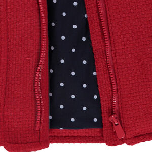 Abrigo de lana de fantasía con forro de lunares all over 