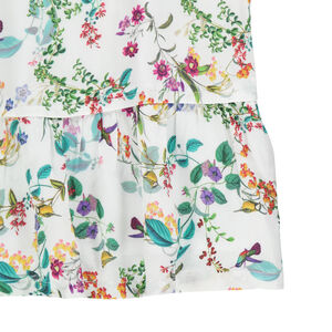 Vestido floral de tirantes con volante 