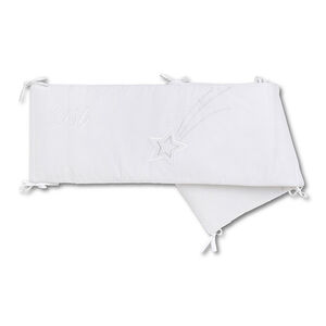 Protector de cuna de terciopelo con estrella con bordado 