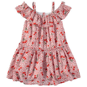 Vestido con hombros de punto calado con estampado de leopardo all over  Main Vestido con hombros de punto calado con estampado de leopardo all over