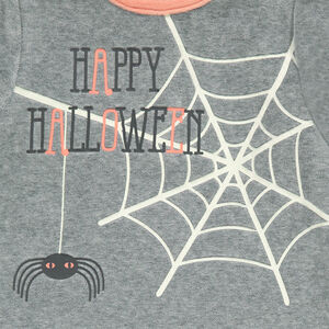 Pijama de terciopelo con tela de araña estampada HALLOWEEN  Main Pijama de terciopelo con tela de araña estampada HALLOWEEN