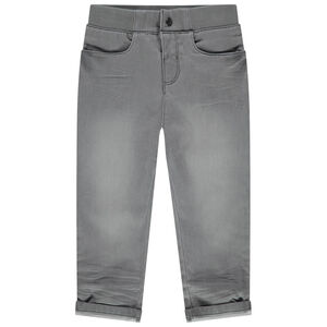 Vaquero slim efecto usado con cintura elástica   