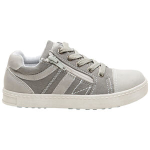 Zapatillas bajas de tela con cordones y cremallera lateral 