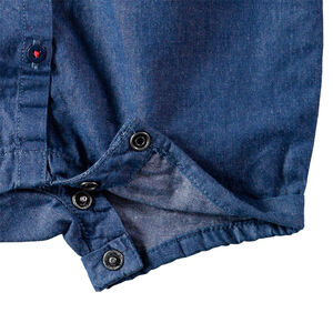 Mono corto de cambray con volantes y corazón estampado 