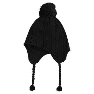 Gorro peruano de punto con forro polar y borla 