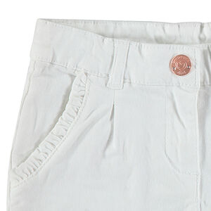 Pantalón corto de algodón con volantes en los bolsillos  Main Pantalón corto de algodón con volantes en los bolsillos