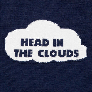 Jersey de punto con motivo de fantasía por delante y abertura en el hombro 