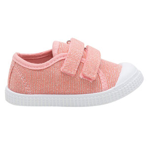 Zapatillas bajas color coral de tela mezclada con hilo brillante de la 24 a la 29 