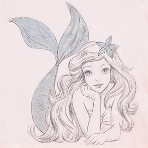 Pijama largo de punto con estampado de Ariel ©Disney y flores  Main Pijama largo de punto con estampado de Ariel ©Disney y flores