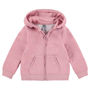 Júnior - Chaqueta con capucha de felpa gris jaspeada  Main Júnior - Chaqueta con capucha de felpa gris jaspeada