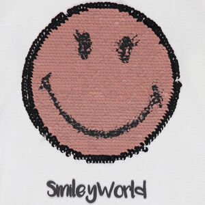 Camiseta de manga larga de punto con ©Smiley de lentejuelas mágicas 