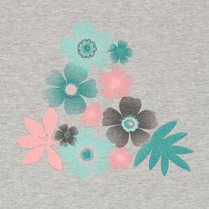 Chándal de felpa con flores estampadas brillantes 