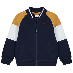 Gilet en molleton fantaisie contrasté 