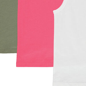 Júnior - Pack de 3 camisetas lisas sin mangas de punto  Main Júnior - Pack de 3 camisetas lisas sin mangas de punto