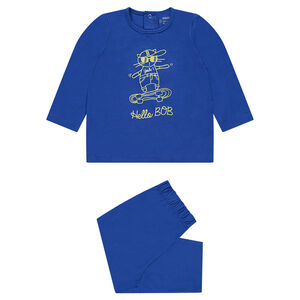 Pijama de punto con estampado de fantasía 