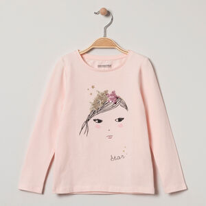Camiseta de manga larga de punto con princesa y corona de lentejuelas mágicas  Main Camiseta de manga larga de punto con princesa y corona de lentejuelas mágicas