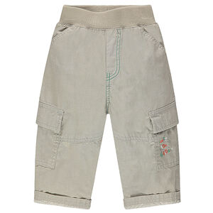 Pantalón liso multibolsillos 