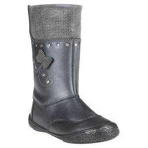 Botas de cuero de color negro con detalles con remache 